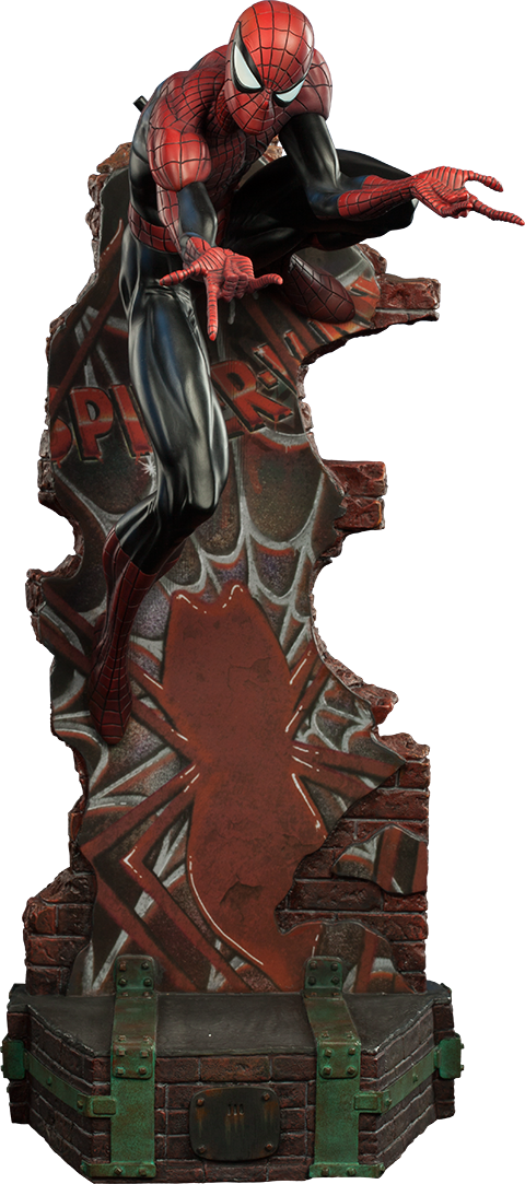 Marvel Polystone Statue Spider-man Classic - Sideshow J. Scott Campbell Spider-man Collection - (480x1083), Png Download