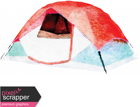 Camping Tent - Dome - Digital Scrapbooking (456x456), Png Download