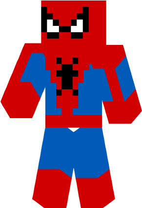 Minecraft Spider Man Classic Skin (290x433), Png Download