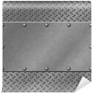 A Metal Background With Tread Plate And Rivets Wall - Tattoos Metal Rivets (400x400), Png Download