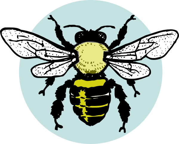 Little Bee Clip Art At Clkercom Vector Online - Honey Bees Black And White (600x481), Png Download