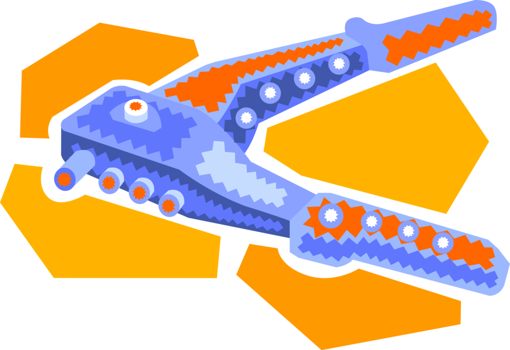 Vector Illustration Of Riveter Rivet Gun Tool With (1020x700), Png Download