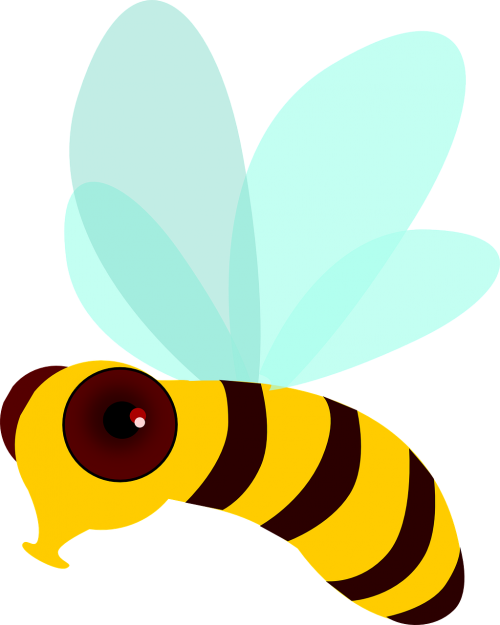 Honey Vector Graphics - ภาพ เคลื่อนไหว ผึ้ง บิน (500x625), Png Download