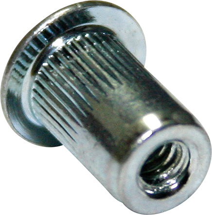 Top Of Page Rivet Nuts, Knurled Flange Steel, Zinc - Steel (436x442), Png Download