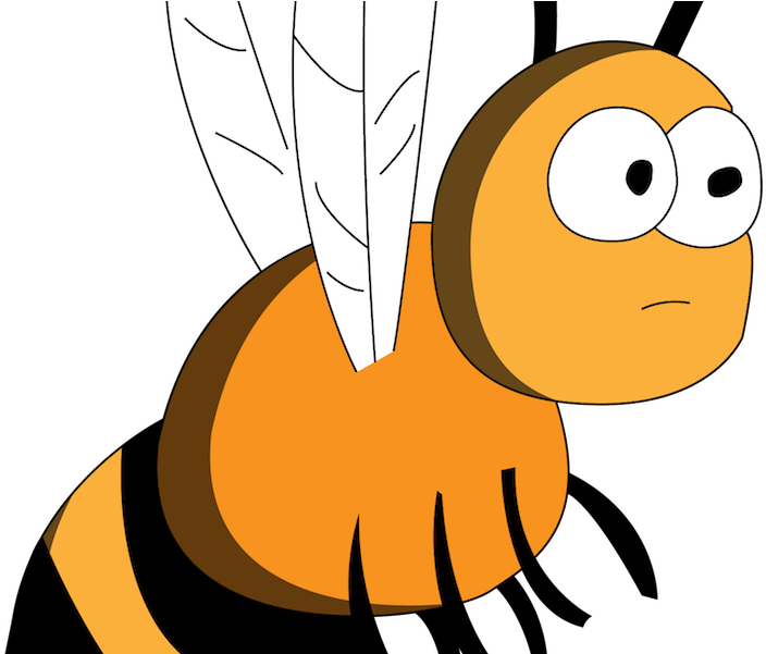 Bee Vector Animal Illustration Cartoon (800x600), Png Download