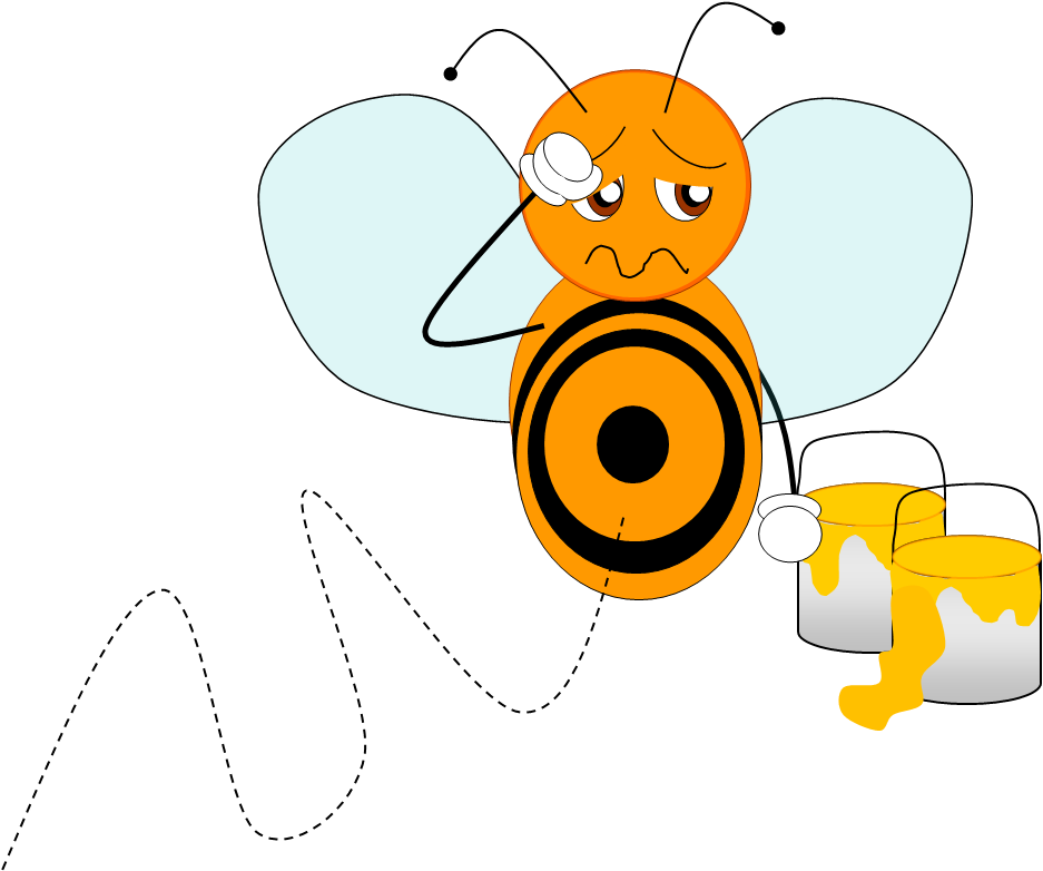 Bee 5 Image - Royalty-free (937x782), Png Download