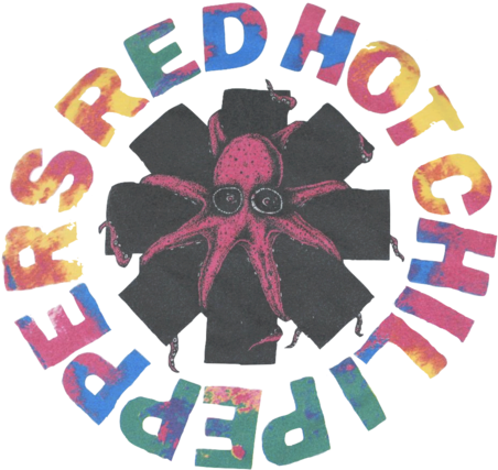 Red Hot Chili Peppers, Band, And Colors Image - Red Hot Chili Peppers Octopus Shirt (500x479), Png Download