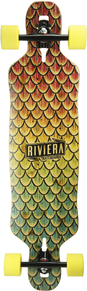 Riviera Beta Fish Drop Through Complete 38" Free Usa - Longboard (1024x1024), Png Download