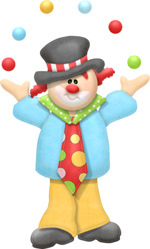 Juggling Clown - Amuse Clipart (302x500), Png Download