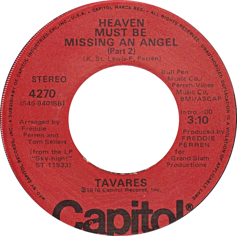 Heaven Must Be Missing An Angel By Tavares Us Vinyl - Good Morning Heartache (785x784), Png Download