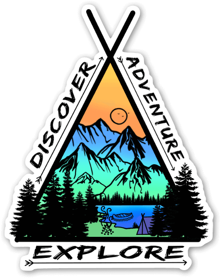 Explore, Discover Adventure Sticker - 5 Wide Forest Trees Sticker Decal For Macbook Pro, (479x600), Png Download