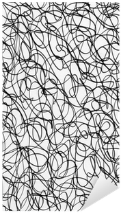 Black Ink Scribble Abstract Pattern On White Paper - Arte Abstrata Rabiscos (400x400), Png Download