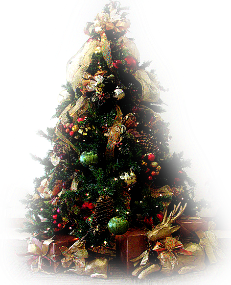 Arvore%2520enfeitada - Christmas Tree (472x581), Png Download
