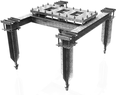 Steel Foundations - Groundplug Beam - Steel (379x426), Png Download