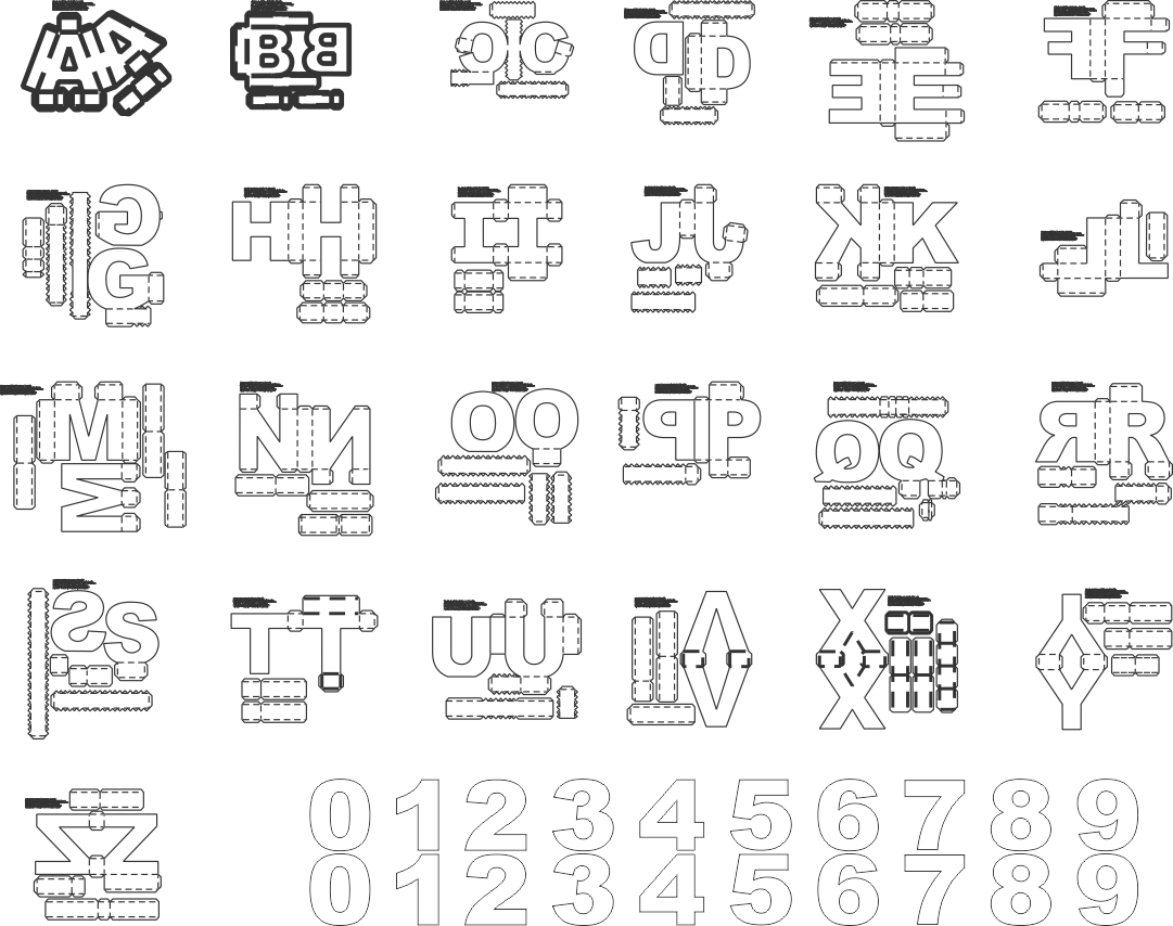 3d Crown Clipart Silhouette - Molde De Letras 3d Para Imprimir (1081x854), Png Download