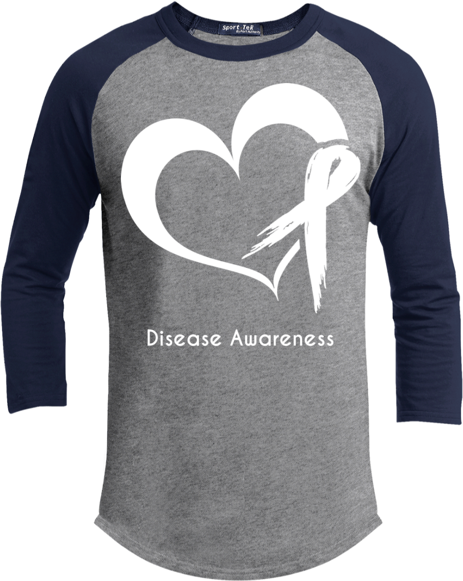 Heart Ribbon Customisable Baseball Shirt - King-drew Medical Magnet High School School Colorblock (1155x1155), Png Download