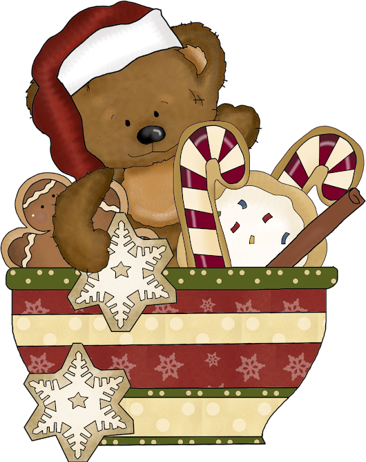 Photo - Sweet Christmas Bear Greeting Card (530x668), Png Download