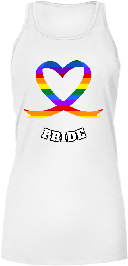 Bella Flowy Tank Heart Ribbon - Active Tank (1000x1000), Png Download