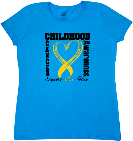 Childhood Cancer Awareness Women's T-shirt Spotlighting - Beach Day T Shirts (480x480), Png Download