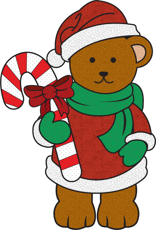 Christmas Bear - Clip Art (538x794), Png Download