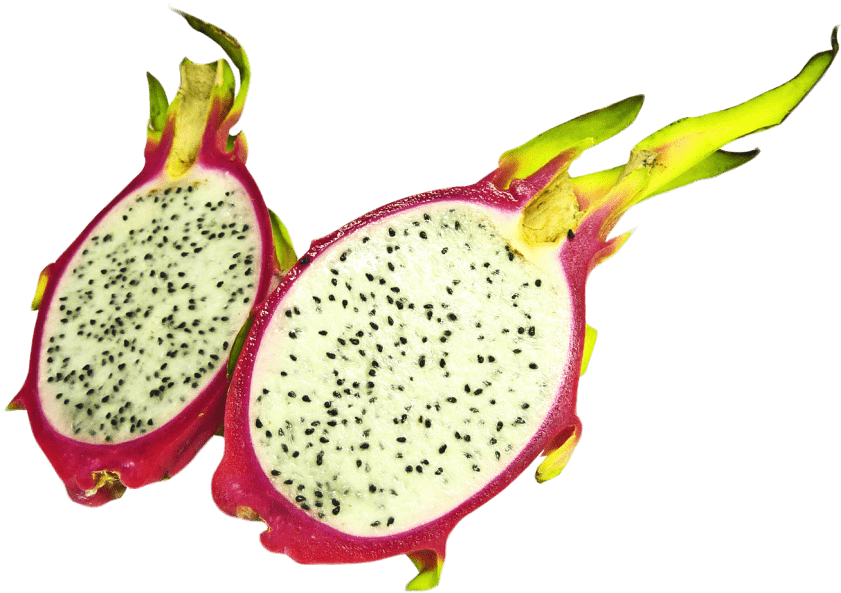 Free Png Two Half Dragon Fruit Png Images Transparent - Half A Dragon Fruit Png (850x617), Png Download