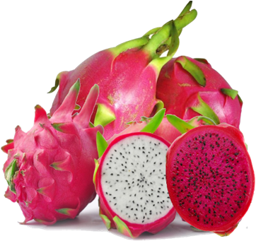 Dragon Fruit Red - Mauritius Fruit (370x347), Png Download