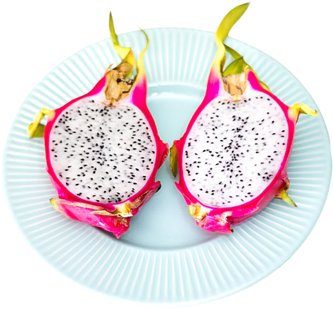 Download Dragon Fruit On Plate Png Image - Pitaya (500x463), Png Download
