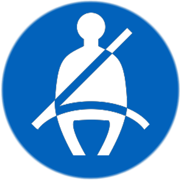 Seatbelt Icon - Wear Seat Belt Sign (360x360), Png Download