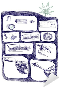 Vinilo Pixerstick Tal Como Está Empaquetado Cigarrillo - Storyboard De Marihuana (400x400), Png Download