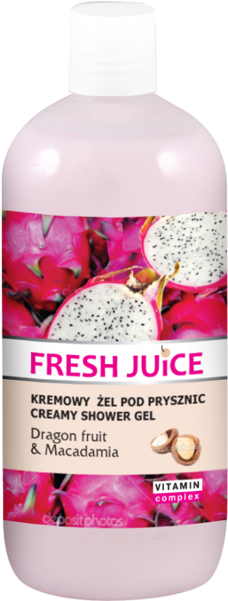 Elfa Pharm Fresh Juice Creamy Shower Gel Dragon Fruit - Fresh Juice Żel Pod Prysznic (600x600), Png Download