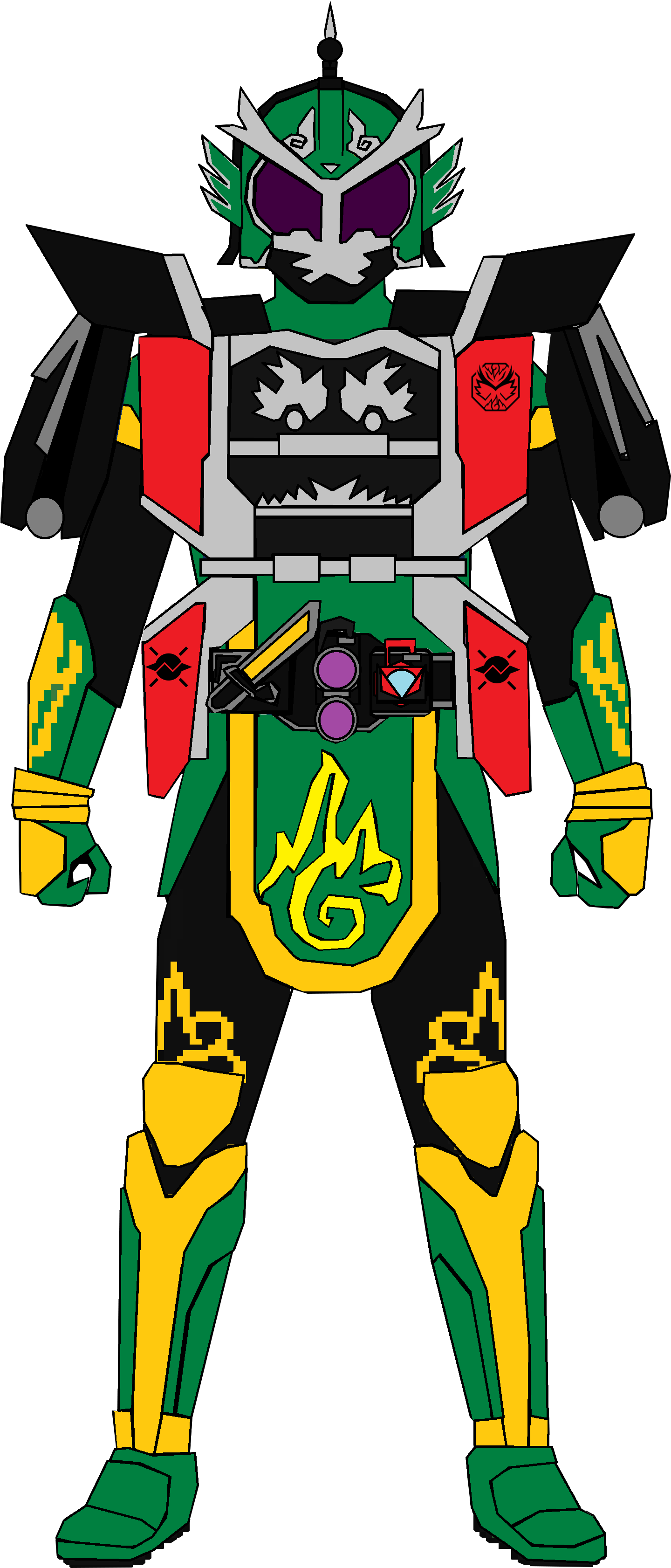 Ryugen Jimber Dragon Fruit Arms Ex-aid Era - Kamen Rider Jimber Dragon Arms (1864x3600), Png Download