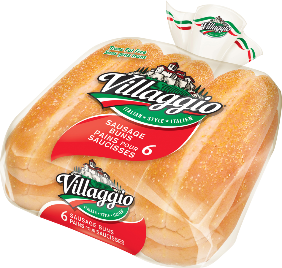 Villaggio® Italian Style Sausage Buns - Villaggio Hot Dog Buns (950x903), Png Download