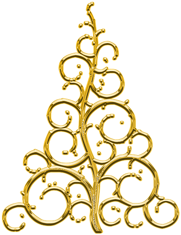 Holidays Gold Christmas Tree - Christmas Day (720x720), Png Download