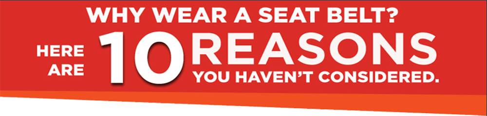 10 Reasons To Wear A Seatbelt Image - 52 Reasons To Vote For Obama (1000x240), Png Download