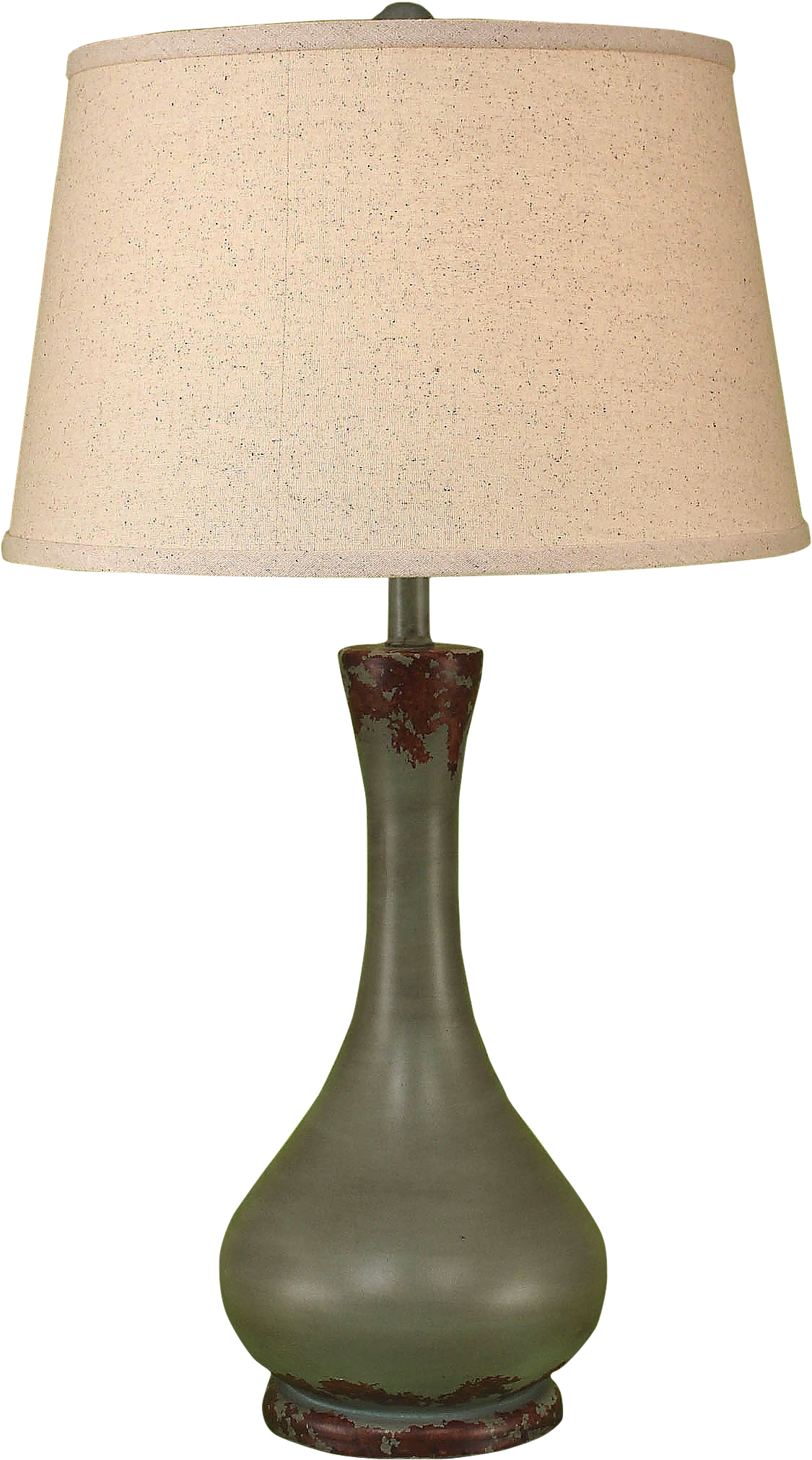 Aged Atlantic Grey Smooth Genie Bottle Table Lamp (1500x2100), Png Download