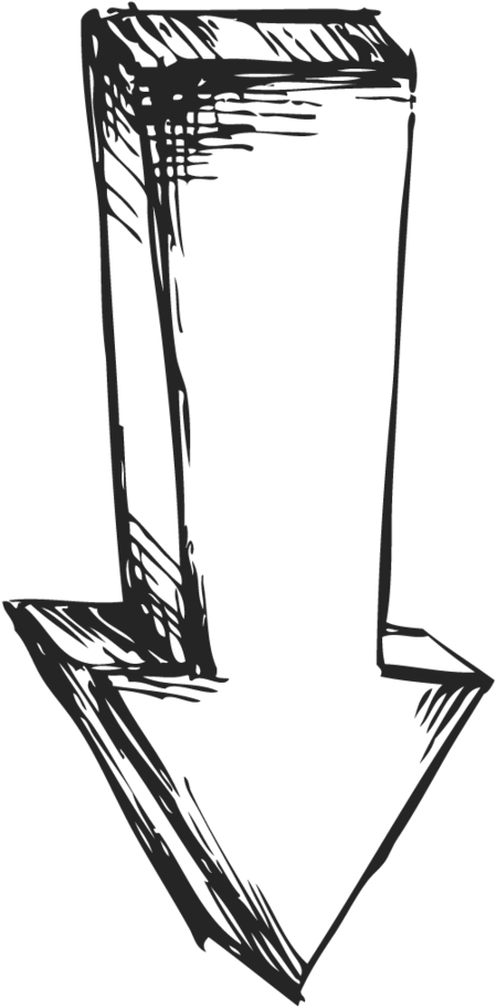Download Below - Transparent Sketch Arrow (467x919), Png Download