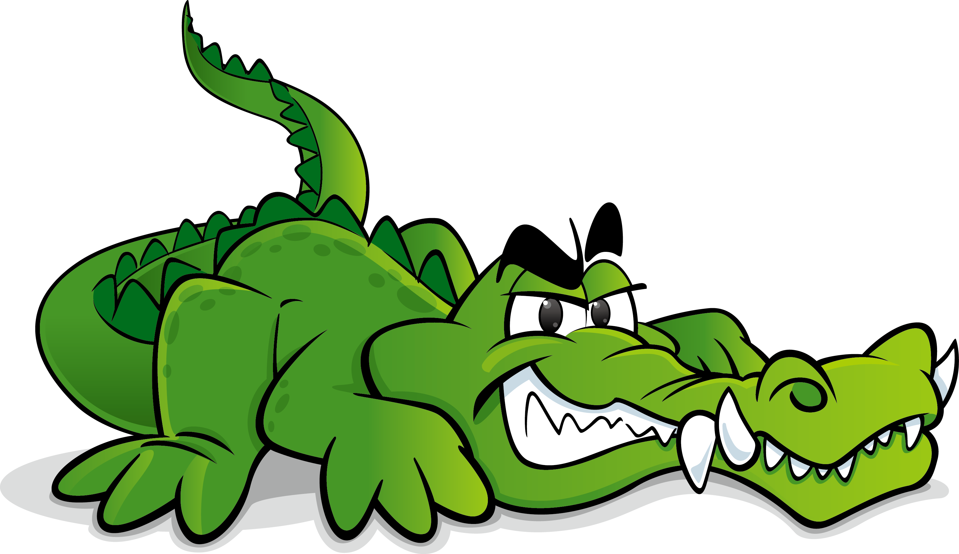 Crocodile Alligator Reptile Cartoon - Crocodile Cartoon Png (3320x1918), Png Download