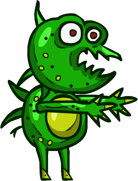 Plant Monster (448x586), Png Download