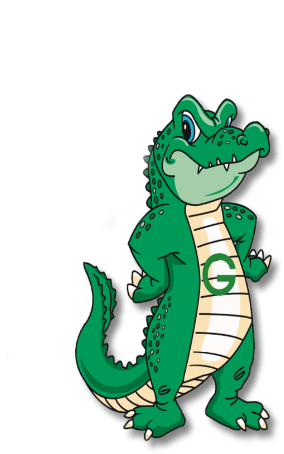 Gray Middle - Don't Mess With Me! Alligator Ornament (round) (371x453), Png Download