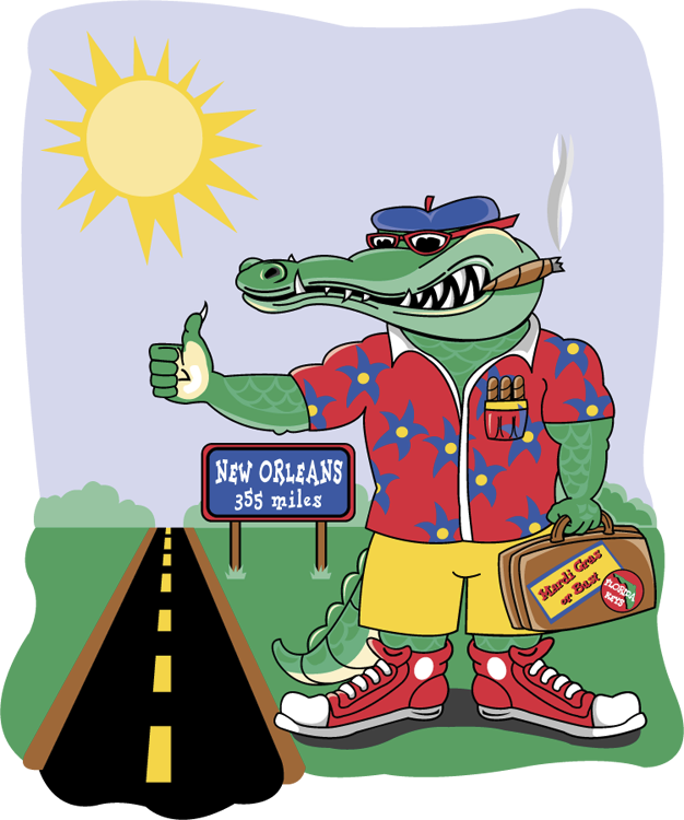 Alligator - Lustige New- Orleansuntersetzer Getränkeuntersetzer (626x750), Png Download