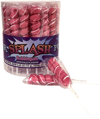 Hot Pink & White Color Splash Bubble Gum Flavor Unicorn - White (500x500), Png Download