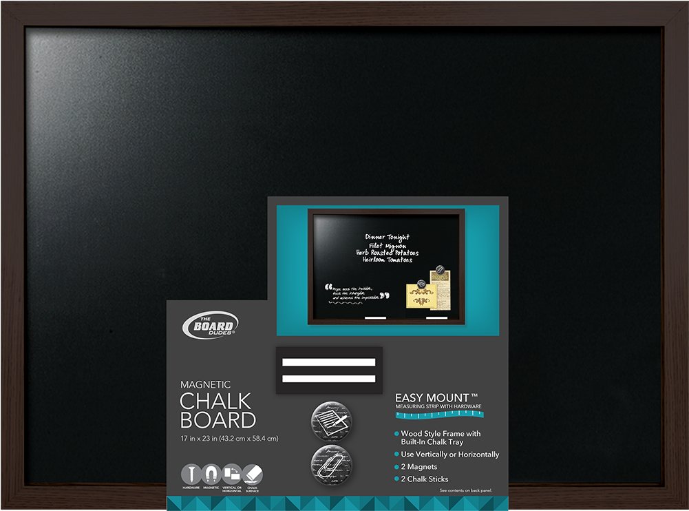 Home/chalk/magnetic - Board Dudes Chalk Board (1000x1000), Png Download
