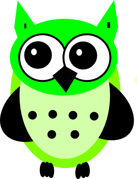 How To Set Use Lime Owl Svg Vector - Snowy Cartoon Owls Png (456x598), Png Download
