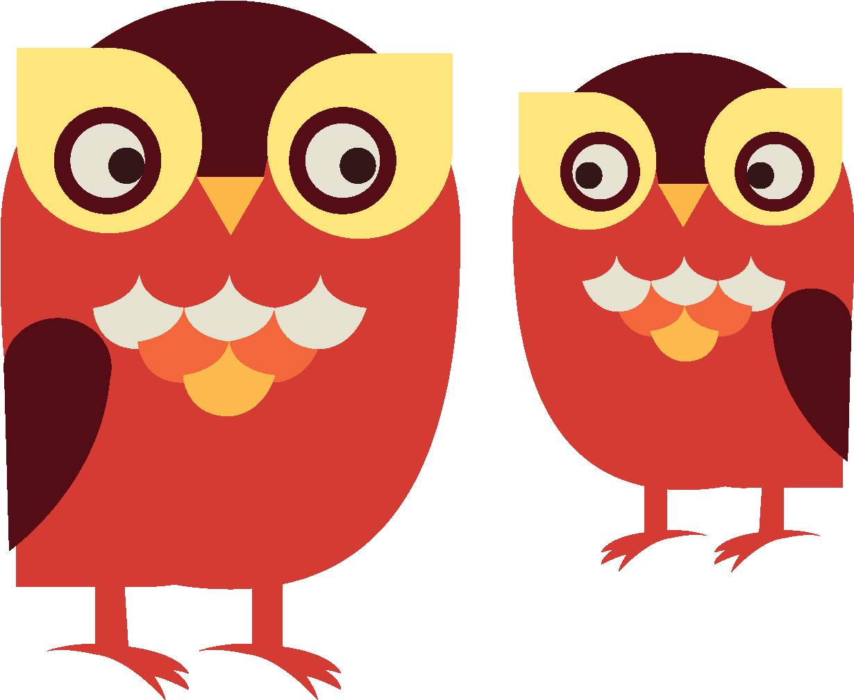 Cartoon Geometric Owl Element - Geometry (1772x1378), Png Download