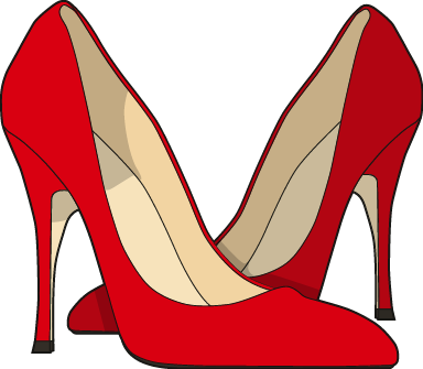 Zapatos De Mujer - Zapatos De Mujer Dibujo (384x335), Png Download