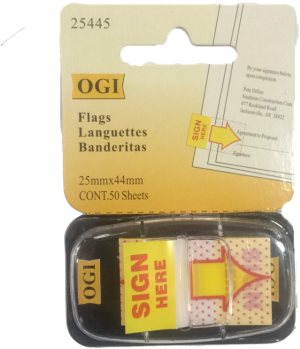 Ogi Sign Here 50 Sheets - Wire (600x600), Png Download