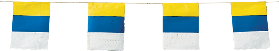 Banderas Canarias Para Fiestas - Banderines Canarias (929x227), Png Download