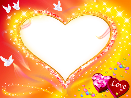 Corazón De Pétalos - Moldura Coracao Png (500x375), Png Download
