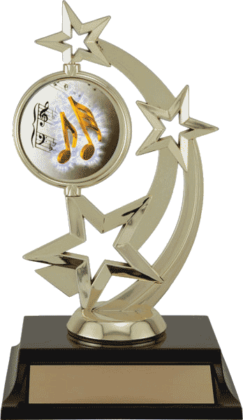 Spinner 2" Insert Holder Star Trophy - Custom Spinner 2" Bowling Holder Trophy, 7", Promotional (348x600), Png Download