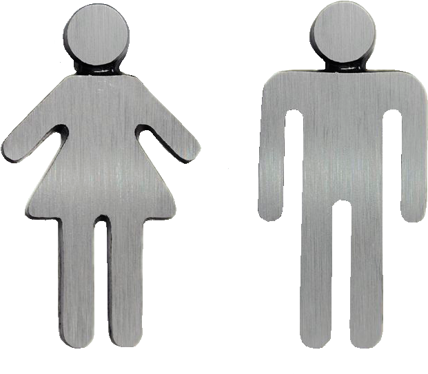 Placa Silueta Mujer Aluminio - Silueta De Mujer (900x603), Png Download